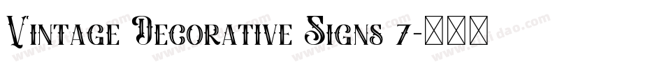 Vintage Decorative Signs 7字体转换